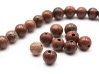 Perlen aus Jaspis in rot 6 mm 10 Stück