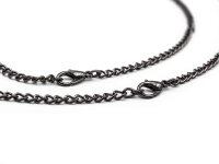 fertige Gliederketten in gunmetal 80cm 2er Set