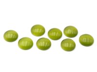 Cateye Cabochons in olive 10 mm 8 Stück
