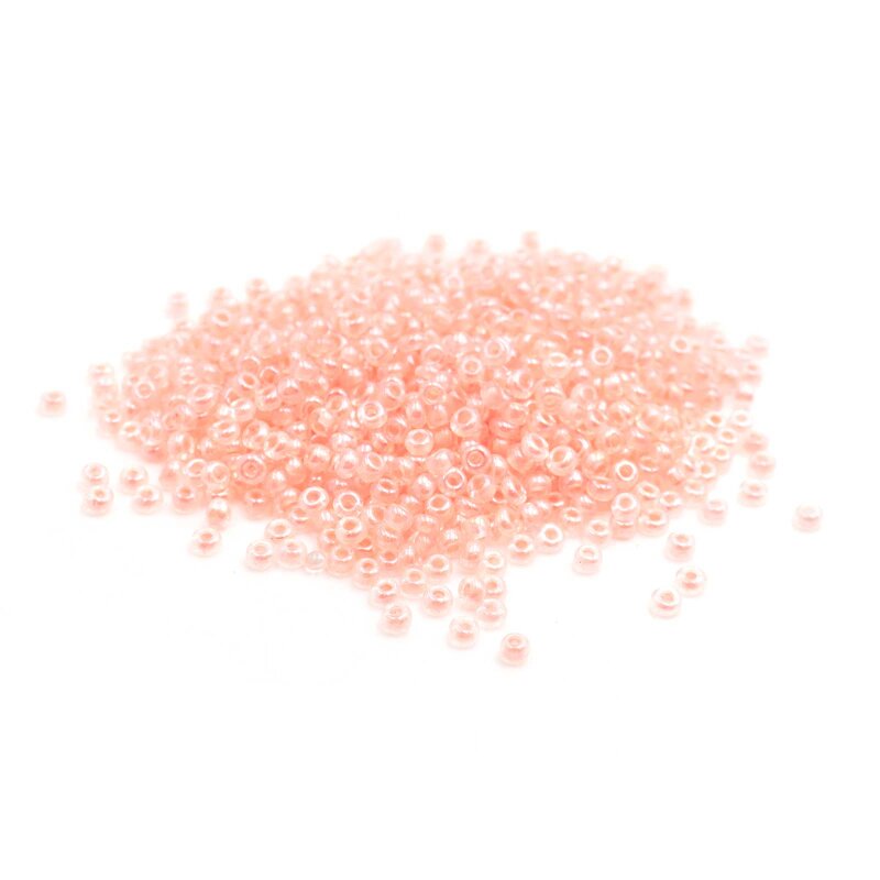 Rocailles Perlen in Lachs 3mm 20 Gramm