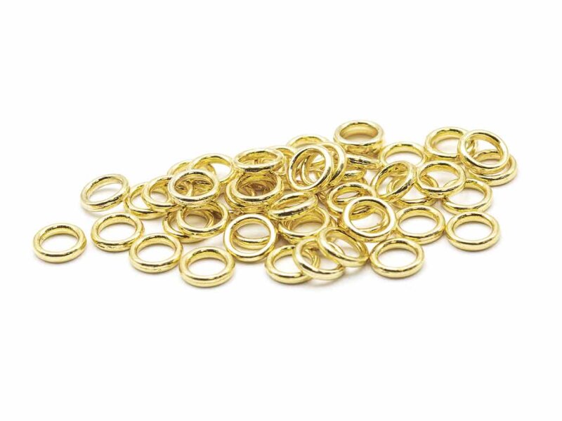 geschlossene Binderinge in goldfarben 6mm 50 Stück