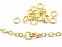 geschlossene Binderinge in goldfarben 6mm 50 Stück