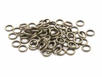 geschlossene Binderinge in antik bronzefarben 6mm 50...