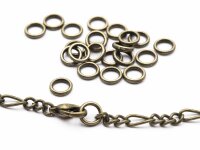 geschlossene Binderinge in antik bronzefarben 6mm 50...