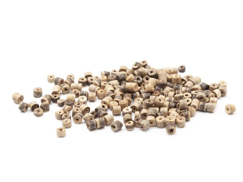Perlen aus Kokosnuss in Brauntönen 3 mm 1 Strang