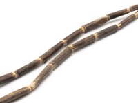 Kokosnuss Perlen länglich 20 Stk Dunkelbraun 15x5 mm