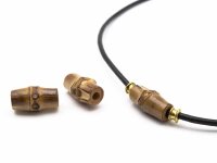 längliche Perlen aus Bambus 20x12mm 4 Stück