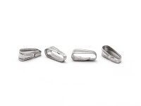 Collierschlaufen in platinfarben aus 304 Edelstahl 11mm 4...