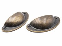 Muschelgriffe in antik bronzefarben 2 Stück