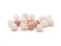 facettierte Perlen aus Pink Opal 4mm in rosa 4 Stück