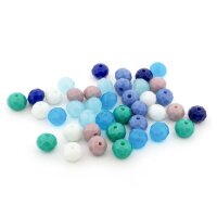 Glasschliffperlen im Pastell Farbmix 8 x 6 mm 40 Stück