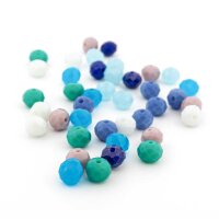 Glasschliffperlen im Pastell Farbmix 8 x 6 mm 40 Stück
