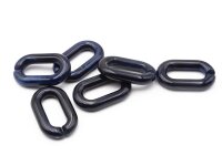 ovale Acrylverbinder Kettenglied in dunkelblau 6 Stück