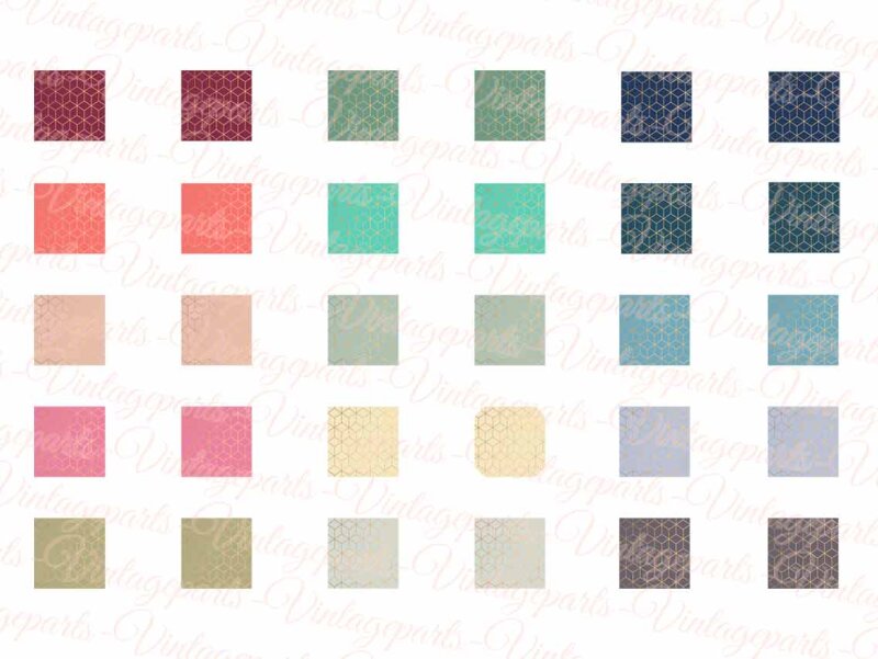 Motivbogen Glamour für quadratische 10mm Cabochons