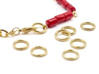 geschlossene Binderinge 8mm goldfarben 50 Stück