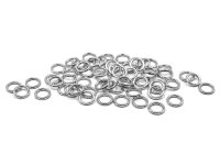 geschlossene Binderinge 8mm platinfarben 50 Stück