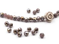 Glasschliffperlen in pflaume mit Perlenglanz 4mm 30...