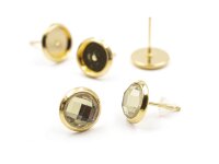 Ohrstecker aus 304 Edelstahl in goldfarben für 8mm...