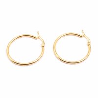 Creolen aus 304 Edelstahl mit PVD-Goldbeschichtung 30mm 2...