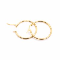 Creolen aus 304 Edelstahl mit PVD-Goldbeschichtung 30mm 2...