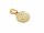Anhänger als Münze aus 304 Edelstahl mit PVD-Goldbeschichtung 15 mm 1 Stück