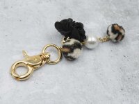 Pom Pom mit Leopardenmuster weiß und...