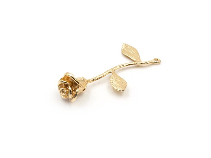 Anhänger als Rose 18 k Gold beschichtet 1 Stück