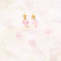 Glasschliffperlen Schmetterling in Rosa 6,5 x 8 mm 4...
