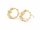 Ohrstecker Römerkranz mit Öse und Strasssteinfassung 18k Gold beschichtet 2 Stück