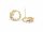 Ohrstecker Römerkranz mit Öse und Strasssteinfassung 18k Gold beschichtet 2 Stück