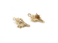 Muschelanhänger 18k Gold beschichtet 2 Stück