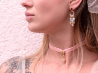 Collierschlaufe mit Schmuckstein 24k Gold beschichtet 1...