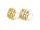 Florale Ohrstecker mit Öse und Zirkonia, 18K vergoldet, 2 Stück