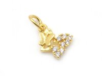 Schmetterlinge als Anhänger mit Zirkonia 18k Gold...