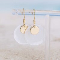 kleine runde Plättchen aus Kupfer 18k Gold...