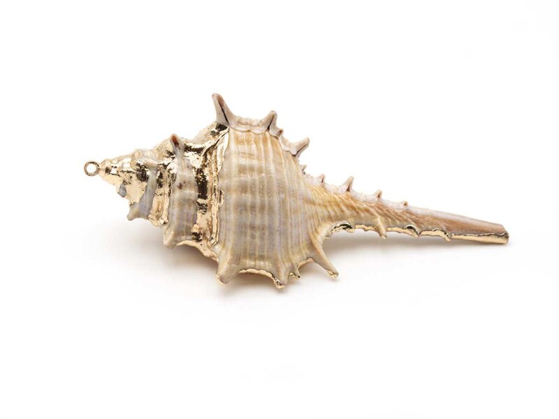 Spiralschnecke als Anhänger mit Aufhängung in goldfarben 1 Stück