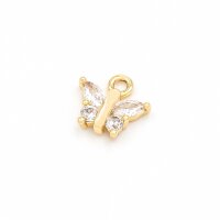 Schmetterling Anhänger mit Zirkonia 18k Gold...