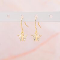 Schmetterling Anhänger mit Zirkonia 18k Gold...