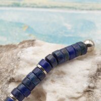 Heishi Perlen aus Lapis Lazuli in blau 6mm 10 Stück 