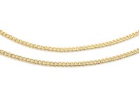 Gliederkette aus 304 Edelstahl in goldfarben 3x2,2mm 1m