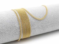 Gliederkette aus 304 Edelstahl in goldfarben 3x2,2mm 1m