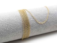 Gliederkette aus Messing mit 18k Gold beschichtet 2,5x2mm 1m