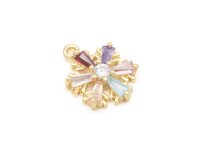 18k Gold beschichteter Anhänger Schneeflocke mit...