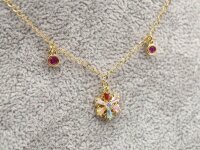 18k Gold beschichteter Anhänger Schneeflocke mit...