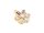 18k Gold beschichteter Anhänger Schneeflocke mit bunten Zirkonia Steinen 11 mm