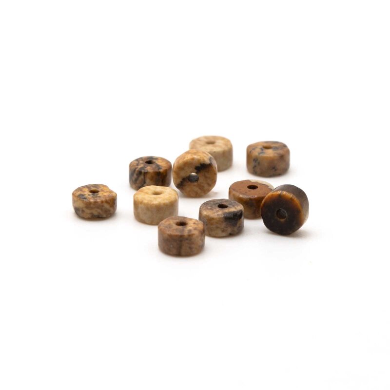 Perlen aus Jaspis in hellbraun 4mm 10 Stück
