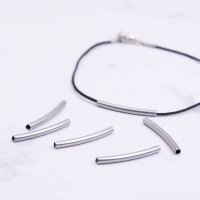 Tubenperlen aus 304 Edelstahl 20mm 2 Stück