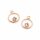 runde Anhänger mit Zirkonia 18k Gold beschichtet 2 Stück