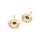Sonnen Anhänger mit schwarzem Zirkonia 18k Gold beschichtet 11mm 2 Stück