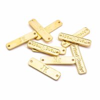 Verbinder Aufnäher mit Aufschrift in goldfarben 10...